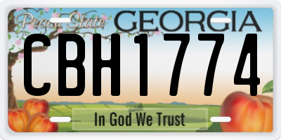 GA license plate CBH1774