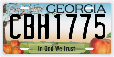 GA license plate CBH1775