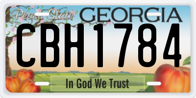 GA license plate CBH1784