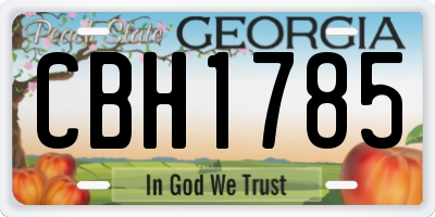 GA license plate CBH1785