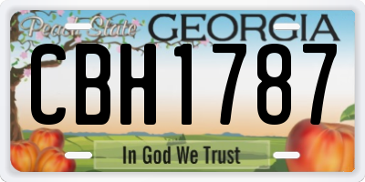 GA license plate CBH1787