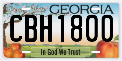 GA license plate CBH1800