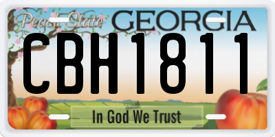 GA license plate CBH1811