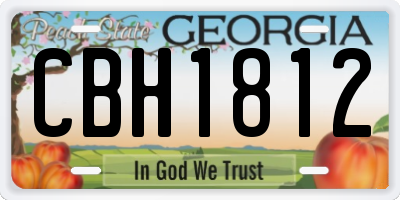 GA license plate CBH1812