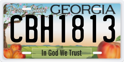 GA license plate CBH1813