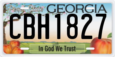 GA license plate CBH1827