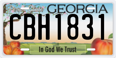 GA license plate CBH1831