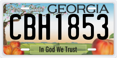 GA license plate CBH1853