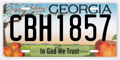 GA license plate CBH1857