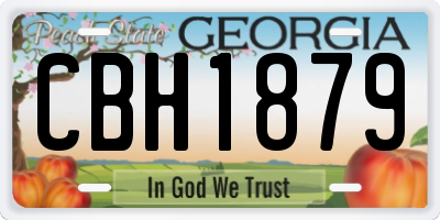 GA license plate CBH1879