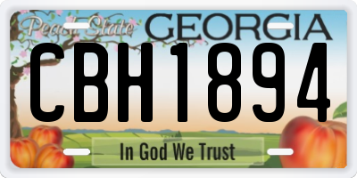 GA license plate CBH1894