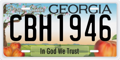 GA license plate CBH1946