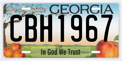 GA license plate CBH1967