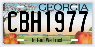 GA license plate CBH1977