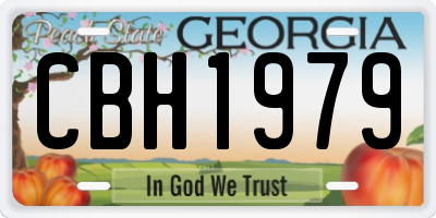 GA license plate CBH1979