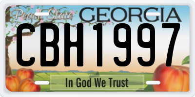 GA license plate CBH1997