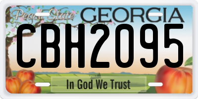 GA license plate CBH2095