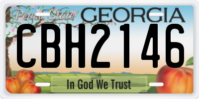GA license plate CBH2146
