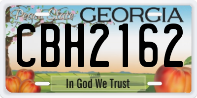 GA license plate CBH2162