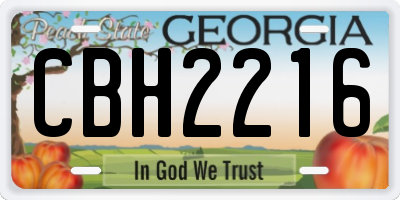 GA license plate CBH2216