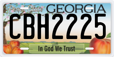 GA license plate CBH2225