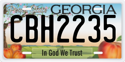 GA license plate CBH2235