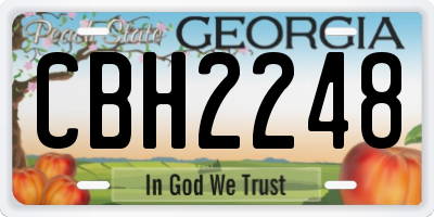GA license plate CBH2248