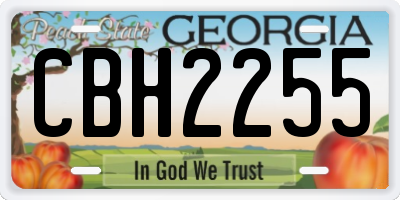 GA license plate CBH2255
