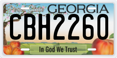 GA license plate CBH2260