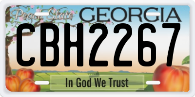 GA license plate CBH2267