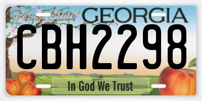 GA license plate CBH2298