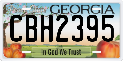 GA license plate CBH2395