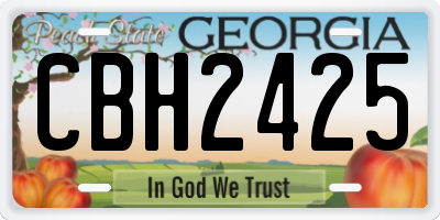 GA license plate CBH2425