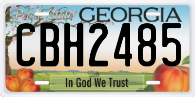 GA license plate CBH2485