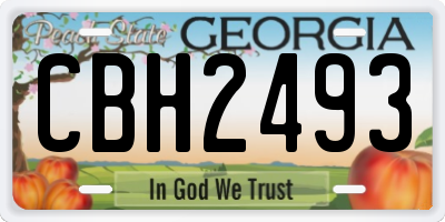 GA license plate CBH2493