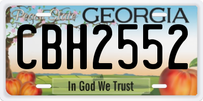 GA license plate CBH2552