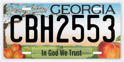 GA license plate CBH2553
