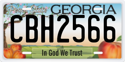 GA license plate CBH2566