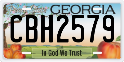 GA license plate CBH2579