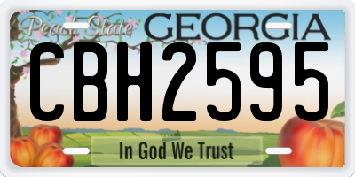 GA license plate CBH2595