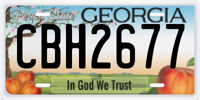 GA license plate CBH2677