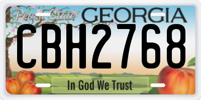 GA license plate CBH2768