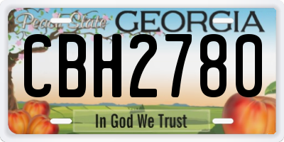 GA license plate CBH2780