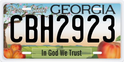GA license plate CBH2923