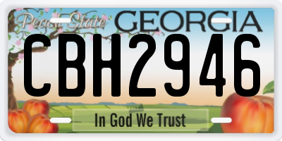 GA license plate CBH2946