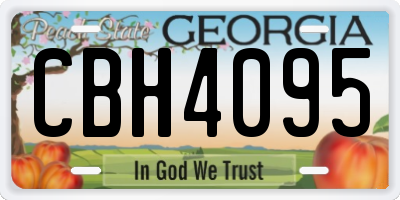 GA license plate CBH4095