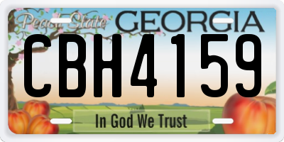 GA license plate CBH4159