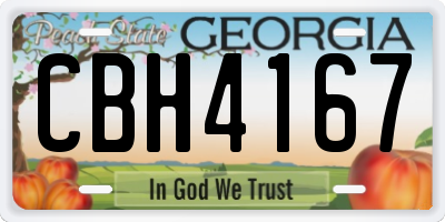 GA license plate CBH4167