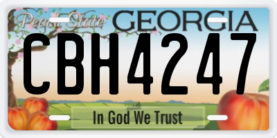 GA license plate CBH4247