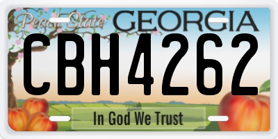 GA license plate CBH4262